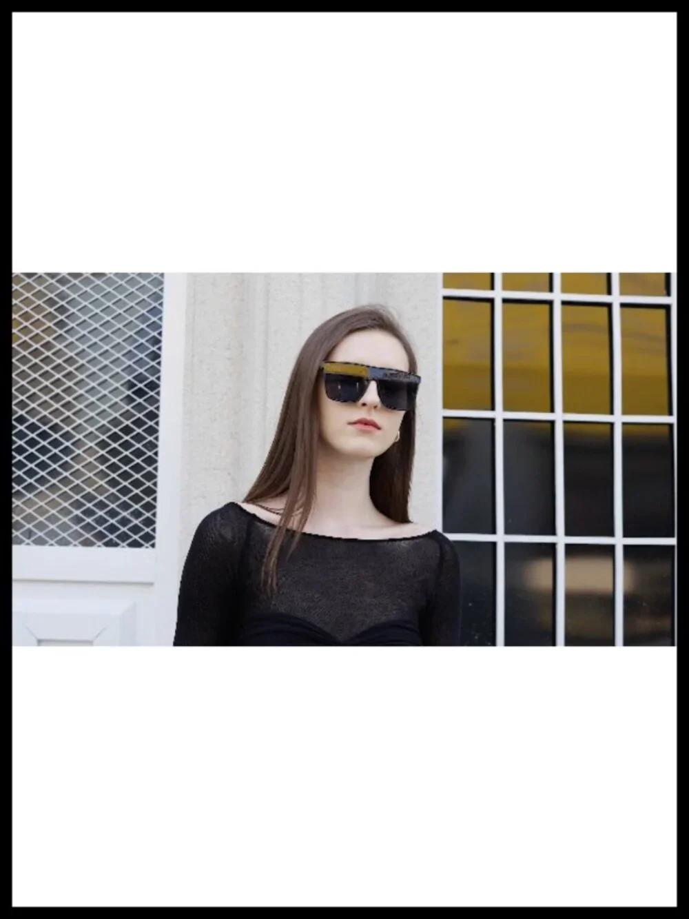 Trendy Square Oversized Sunglasses Flat Top Shield UV Protection Unisex